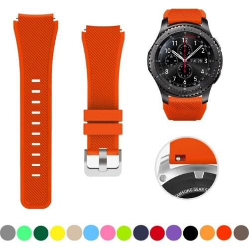 Rubber Strap For Samsung Galaxy Watch 3 46mm Gear S3 Frontier Amazfit Bracelet 20/22mm Watch Band Huawei Watch Gt 2/2e 42mm