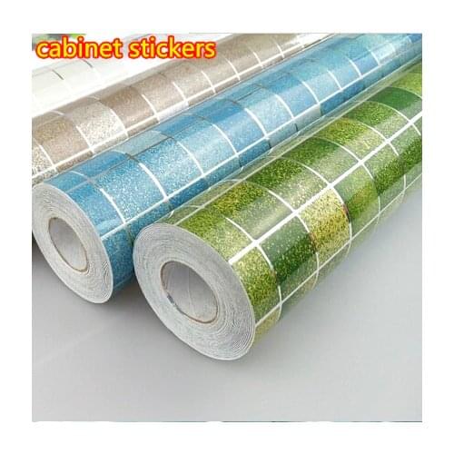 Foil Self-adhensive Anti Oil Wallpaper for Kitchen wall High Temperature resistant wall stickers heatresisting lampblack paper