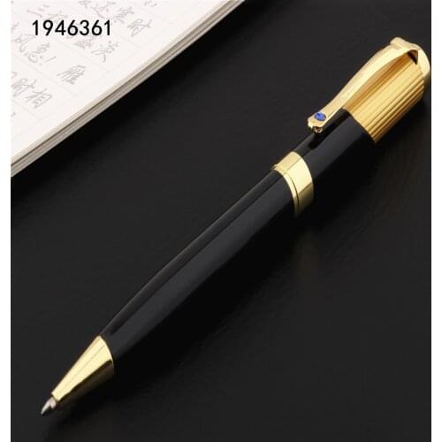 Luxury quality 9009 Golden hat Black Business office Ballpoint Pen New student School Stationery Supplies pens for writing