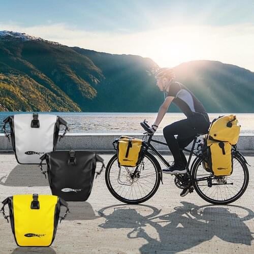15L/25L Cycling Trunk Bag Waterproof Bicycle Rear Rack Bag Rear Seat Saddle Bag Bike Pannier Bag Pack Travel Touring Grocery Bag