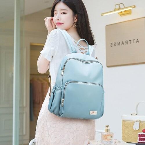 Solid Diaper Bag Backpack Mummy Travel Handbag Baby Stroller Bag Organizer Maternity Waterproof Nappy Bag Baby Care