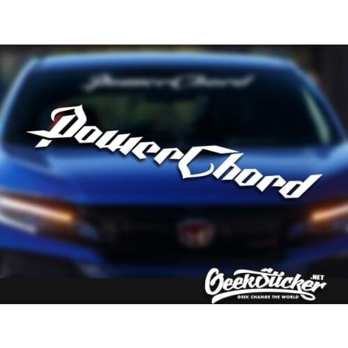 PowerChord Waterproof Auto Car Front Window Windshield Decal reflective Sticker For Mazda Toyota BMW VW Honda Audi Car Styling