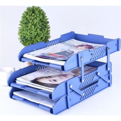 3 Layers Moving Document File Tray Holders Desk Set Book Holder Organizer A4 Office School Supplies Desk Accessories