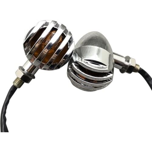 Universal Motorcycle Chrome Turn Signal Indicator Lamp Light for Chopper Custom