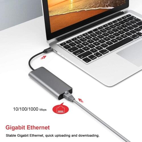 7 in 1 Type-c to HDMI/USB 3.0 Hub/RJ45/PD/Micro-SD/TF Card Fast Charging Dock High Speed Transmission Cable Hub