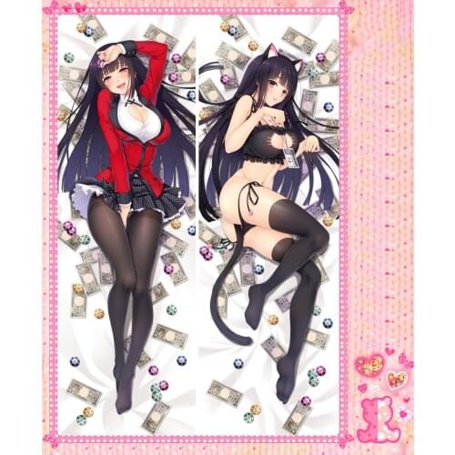 Japanese Anime Cartoon Jabami Yumeko Double sided hugging Pillow Case Cover Pillowcase 2 Way WT 17054