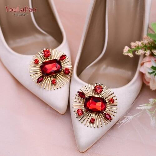 YouLaPan X45 Shoes Accessories Charm Shoe Accessories Women Women Shoe Buckle Handmade Crystal Wedding Party Shoes Clips
