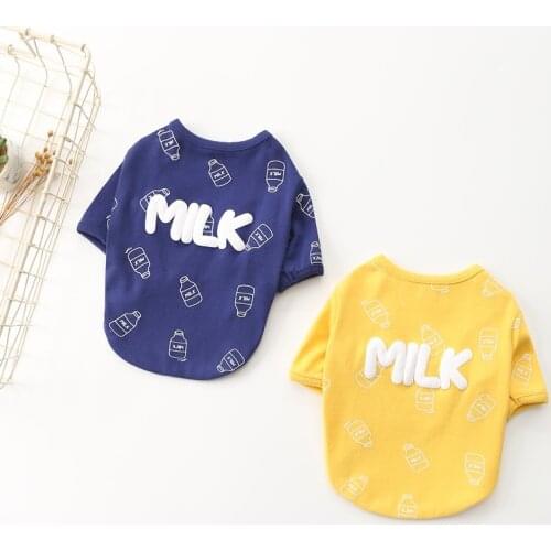 Yellow Dog Hoodie Puppy Clothes Spring Summer For Small Dogs French Bulldog Pug Pet Sweatshirt Pullover Cotton Shirt Hoody S-3XL