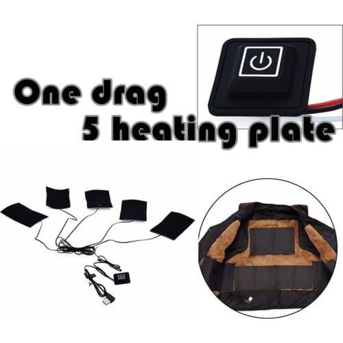 Winter Electric Heating Pads Thermal Clothes Warmer Heated Jacket Mobile Warming Gear Switch For DIY Heated Clothing Outdoor