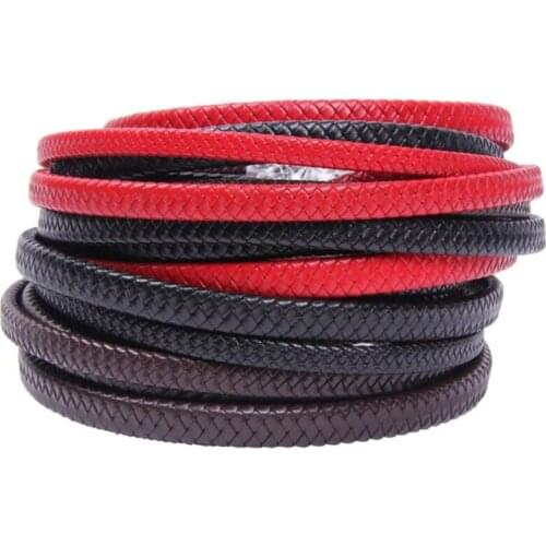 1m10x5 12x6mm Vintage Black Genuine Leather Cords Flat Leather Cords for For DIY Bracelet Jewelry Making Findings Accessories