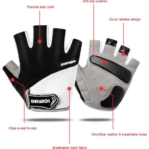 1Pcs Bike Gloves Cycling Gloves Half-Finger Sport Gloves Anti-slip Shock-absorbing for Men Women Adjustable Breathable for MTB