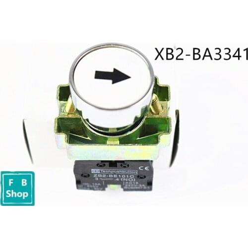 1PCS High Quality XB2-BA3341 1NO Symbol Momentary WHITE Flush Push-button