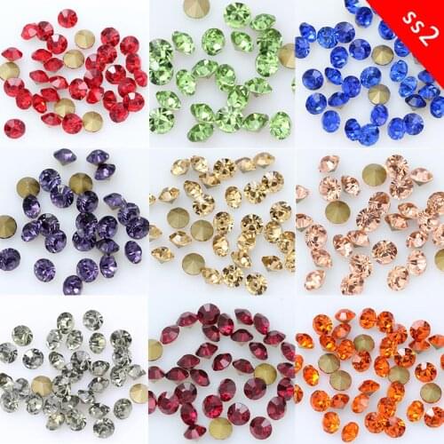 144p ss2 1.2mm tiny diamante point back crystal rhinestones glass strass stone Nail Art Gem watch,ring, Bracelet, earring design
