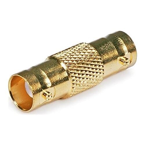 50pcs Gold plated BNC CCTV Coax Coaxial Cable Coupler Adapter Female RG59