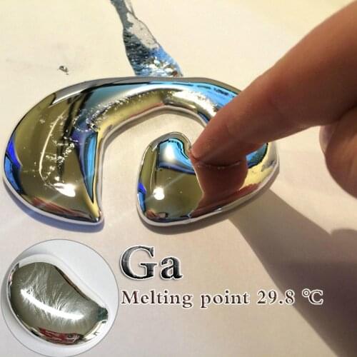 99.99% Pure Gallium 15g 30g 60g Low Melting Point Metal 29.76 C Magician Supplies Educational Educational DIY Toy Element 31