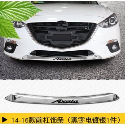 Auto parts ABS Chrome Carbon fiber Front Grille Around Trim Racing Grills Trim Car-styling fit For Mazda3 Axela 2014 2015 2016