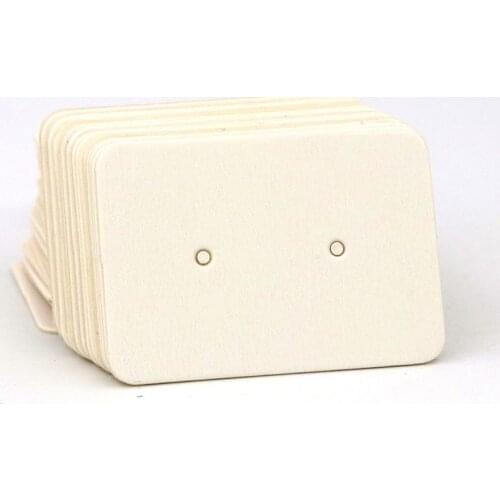 100 PCS 2.5*3.5cm Rectangle Black White Blank Kraft Paper Jewelry Holder Earring Cards Label Tags DIY Accessories Wholesale