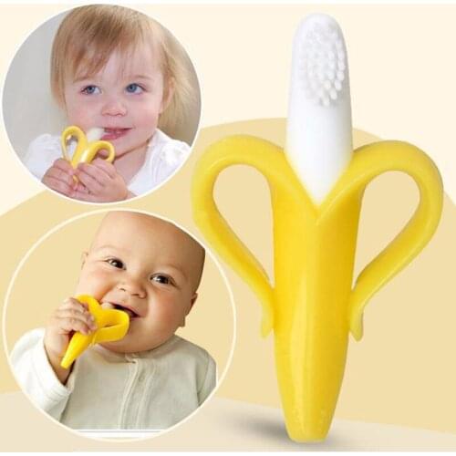 Baby Silicone Toothbrush BPA Safe Teether Teething Baby Care Nursing Training Toothbrush For Newborn Baby Infant Chewing Toys