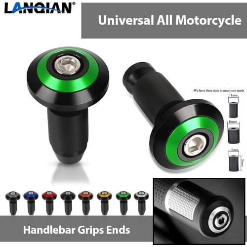 For Kawasaki Z750L Z800 Eversion NINJA 125 Z125 PRO VERSYS-X 250 300 Motorcycle Handle Bar End Cap Anti Vibration Silder Plug