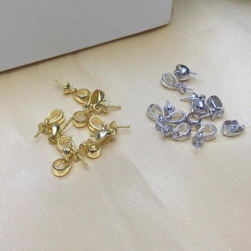 Nice Quality New 925 Sterling Silver Pendant Base Settings Mountings Findings Parts for Pearl Crystal Jade Agate Beads Stones