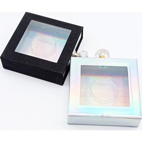NEW Wholesale Square Lash Box Alse Eyelash Packaging Box Fake 3D Mink Lashes Boxes Faux Cils Strip Diamond Magnetic Case Empty