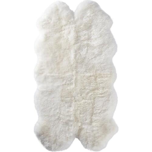 Quarto Sheepskin Pelt Rug 4 ft x 6ft original from New Zealand in cream color Real sheepskin decoration cushion