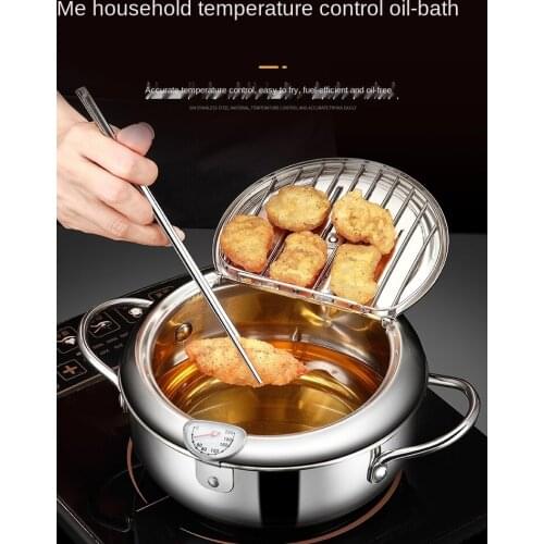 Stainless Steel Kitchen Temperature-Controlled Household Small Frying Pot Fuel-Efficient Mini Induction Cooker Japanese Style