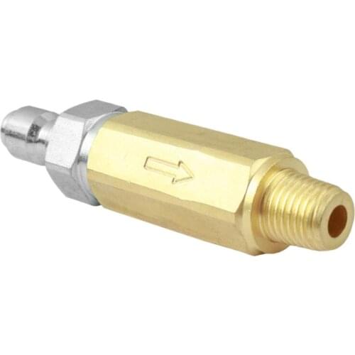 Brass High Pressure Washer Nozzle Filter, 1/4 Inch Quick Connector Inlet with NPT 1/4 Inch Threaded Outlet, 5000 PSI