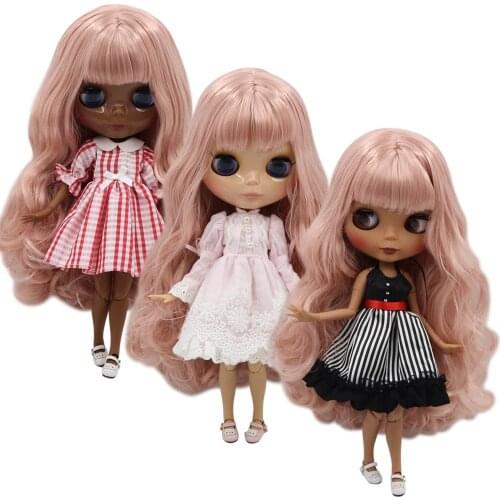 ICY DBS Blyth doll 30cm customized face with pink hair nude joint body for 1/6 bjd for girl gift BL1329
