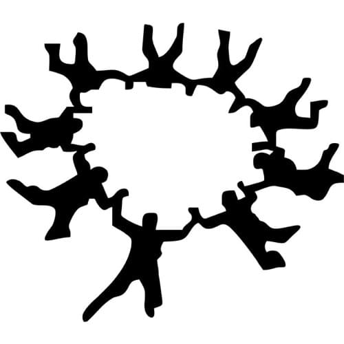 MIGNATIS - Flying People Holding Hands and Flying in Air Sticker Mural Art Decal For Car Window Loptop Decoration Vinyl stickers