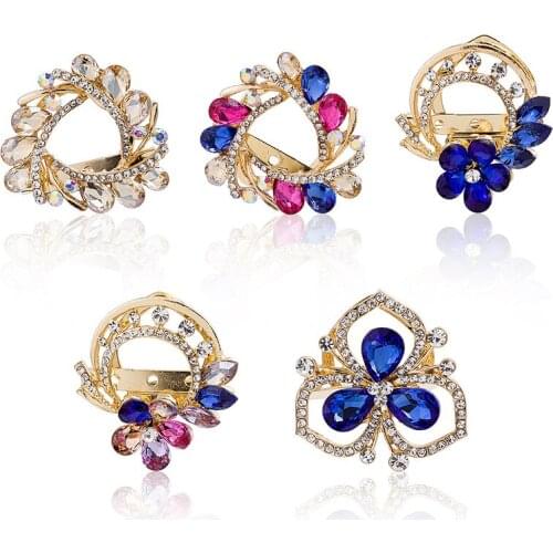 Fashion Crystal Round Geometric Brooch For Women Wedding Rhinestone Bouquet Bijoux Pins Clothing Jewelry Accessories