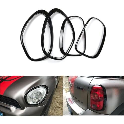 For Countryman R60 Mini Headlight Head Tail Rear Lamps Shell Trim Ring Cover Decor StickerFor MINI Countryman R60 Accessories