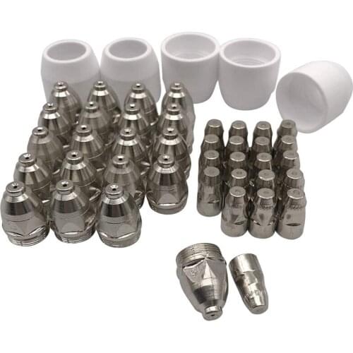 45Pcs P80 Electrode Tip Nozzle Consumable Parts Of Plasma Cutting Torch Consumable Cutting Kit 1.5Mm