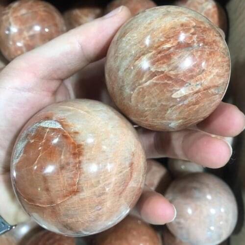 1pc 50-70mm Natural crystal and yellow moonstone mineral quartz, body conditioning healing stone and home decor