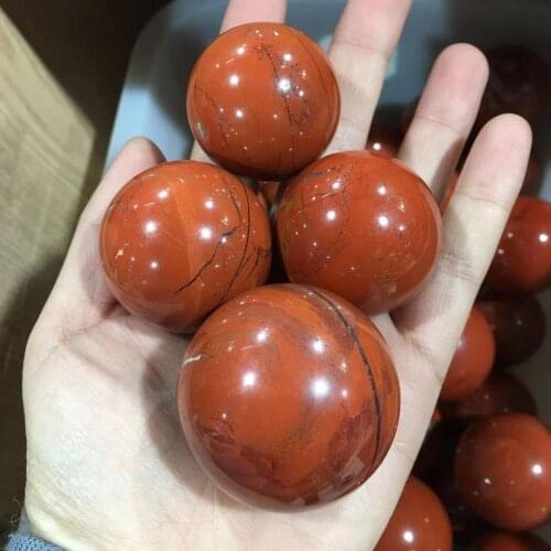 Natural red jasper Ball gemstones quartz crystal mineral sphere healing stones for home decoration gift