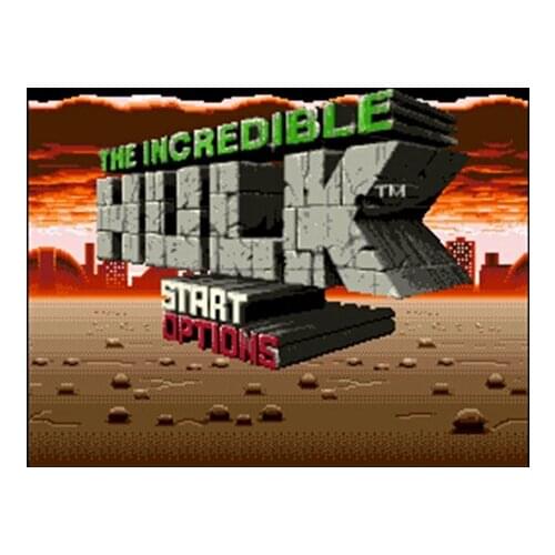 Incredible Hulk USA Version 16 bit Big Gray Game Card For NTSC Game Player