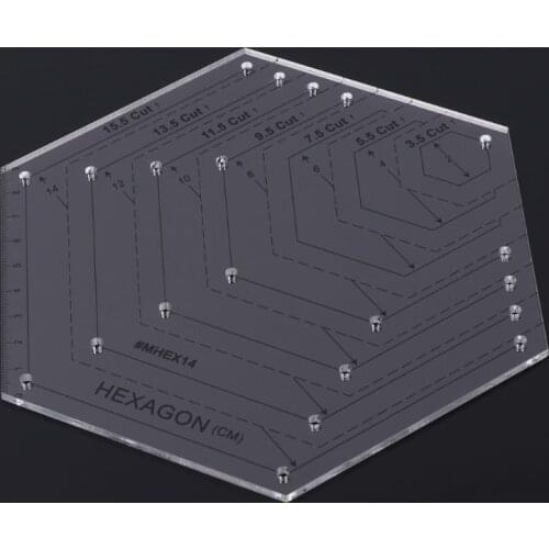 2021 New Hexagon Quilting Ruler Patchwork Plastic Template DIY Sewing Tools Useful