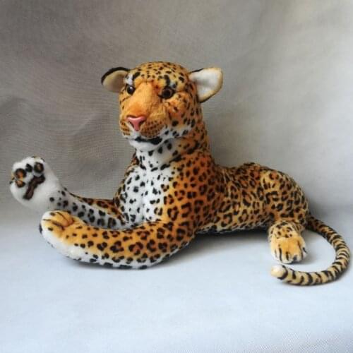 About 60cm prone leopard plush toy real life toy leopard doll pillow ,birthday gift b1996