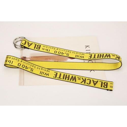 Fashion New Harajuku Unisex Canvas Belt Printing Letter D Ring Double Buckle High Quality Casual all-match Jeans Belt RE56