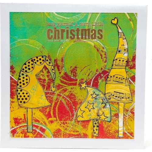 Christmas tree stamp Clear Stamps for Scrapbooking Transparent Silicone Rubber DIY Photo Album Decor 1055