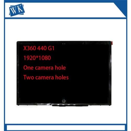 14.0" Laptop Assembly For HP ProBook x360 440 G1 LCD Touch screen digitizer + LCD Display Panel Replacement With Frame Bezel