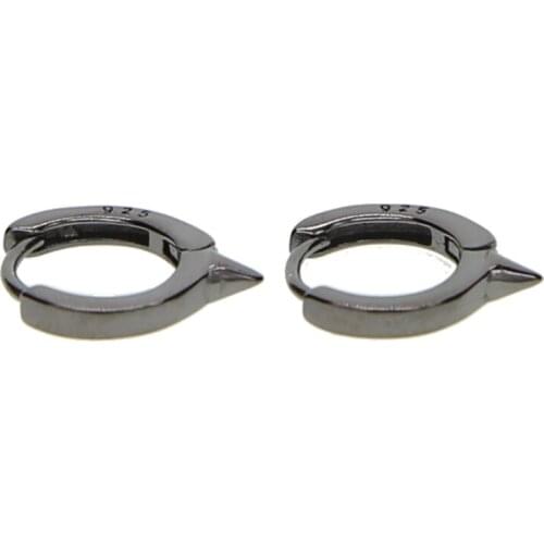 Rushed Earings Orecchini Simple Circle 4 Colors Spike 925 Silver Mini Small Hoops Women Girl Fashion Unique Earring