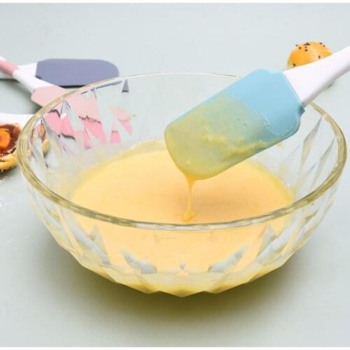 Cream Scraper Non-stick One-piece Design Silicone Baking Spatula Oil Brush Tool for Bakery