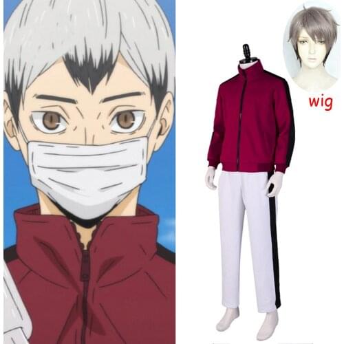Haikyuu Season 4 Inarizaki High Koko Uniform No.7 Miya Atsumu No.11 Osamu Miya Volleyball Cosplay Sportswear Team Jacket Pants
