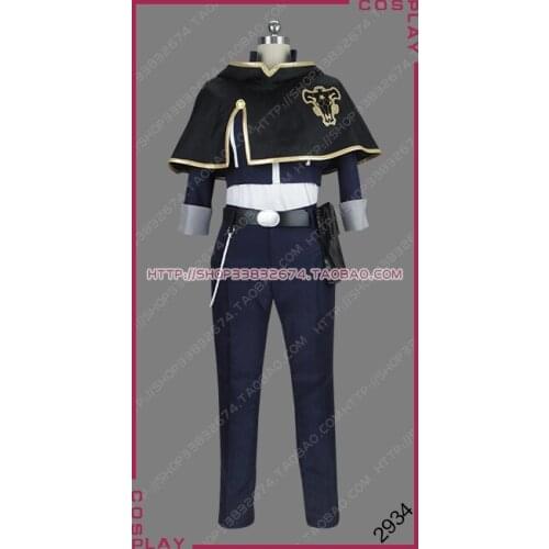 Black Clover Quartet Knights Black Bull Squad Magna Swing Weird Glasses Yankee Uniform Outfit Cosplay Costume S002
