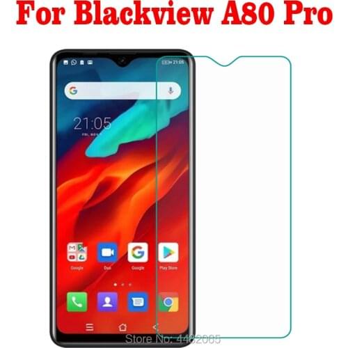 2pcs/lot Tempered Glass Clear On For Blackview A80 Pro Protective Film Clear LCD Screen Protector Phone Case Cover Shield