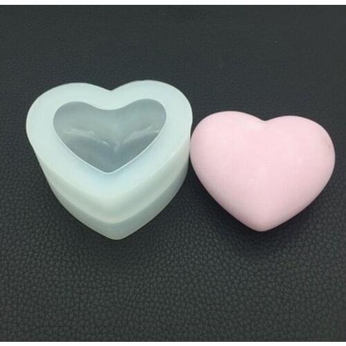 Mirror Three-Dimensional Big Love Mold Diy Crystal Epoxy 3D Heart-Shaped Multi-Function Cake Mold Candle Resin Mold