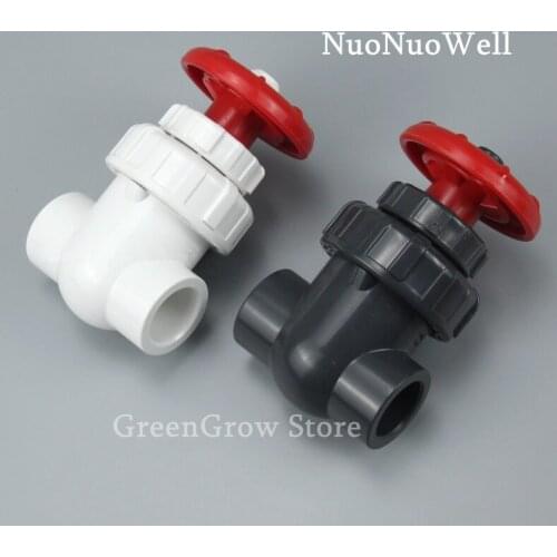 1pc I.D 20/25/32/40mm Hi-quality UPVC Gate Valve Precision Flow Control PVC Sluice Valve Garden Irrigation Aquarium PVC Valve