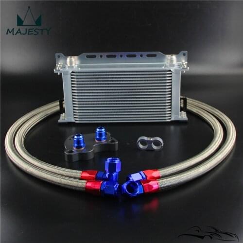 19 rows OIL COOLER KIT Fits For BMW MINI COOPER R53 S SUPERCHARGER w/Mounting Bracket