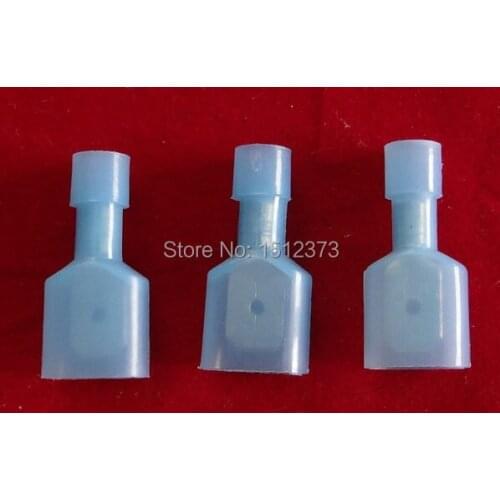 25piece/bag Double Crimp Nylon Full-insulating male terminl 16-14AWG(1.5-2.5square meter)MDFNY2-250 blue color